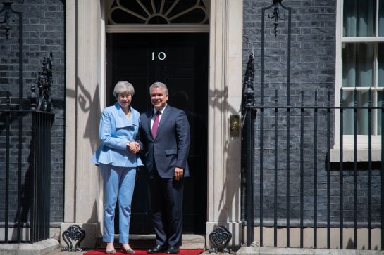 Iván Duque y Theresa May Iván Duque y Theresa May