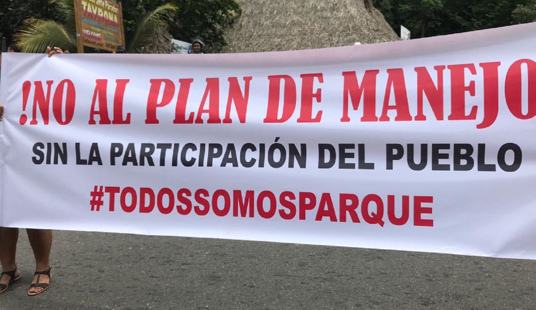 Líderes sociales bloqueo Parque Tayrona: Líderes sociales bloquean la entrada al Parque Tayrona