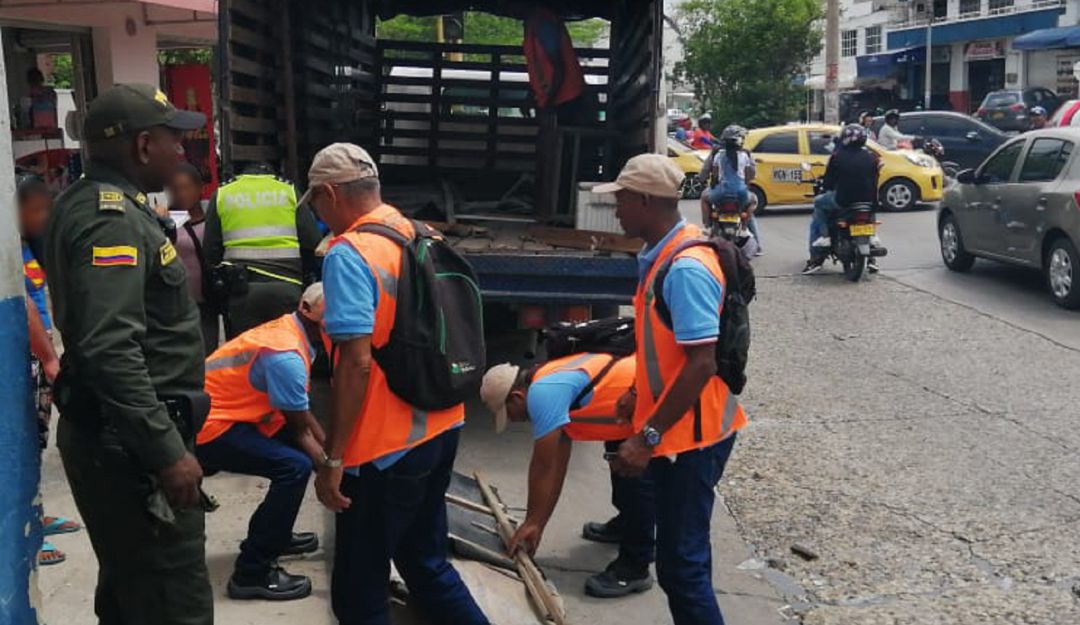 Espacio público en Cartagena: Distrito y Policía recuperan zonas de espacio público en Cartagena