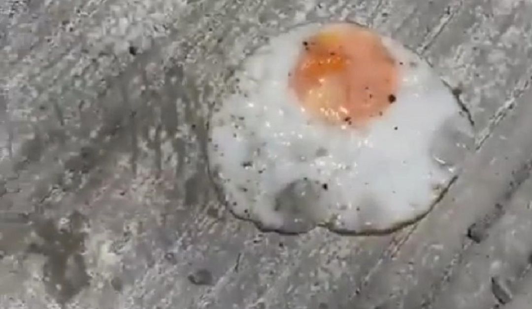 Fritan huevo en calles de Barranquilla: ¡Fritan huevo en el pavimento por altas temperaturas en Barranquilla!