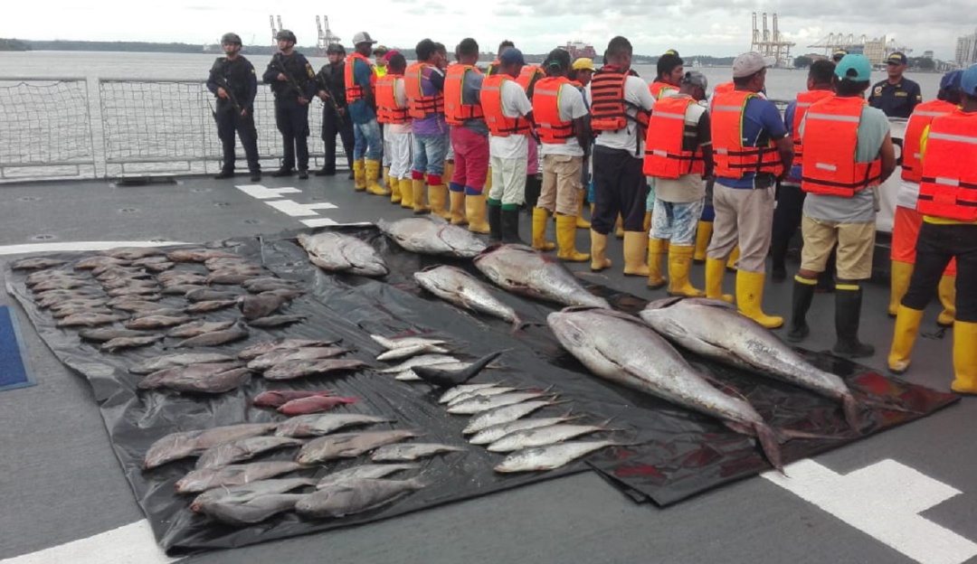 Decomiso de pesca ilegal en el Pacífico colombiano