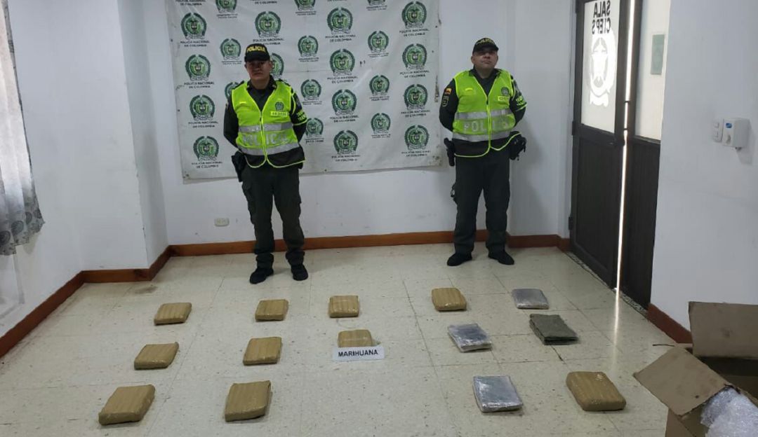 Narcoencomienda incautada en vías de Caldas