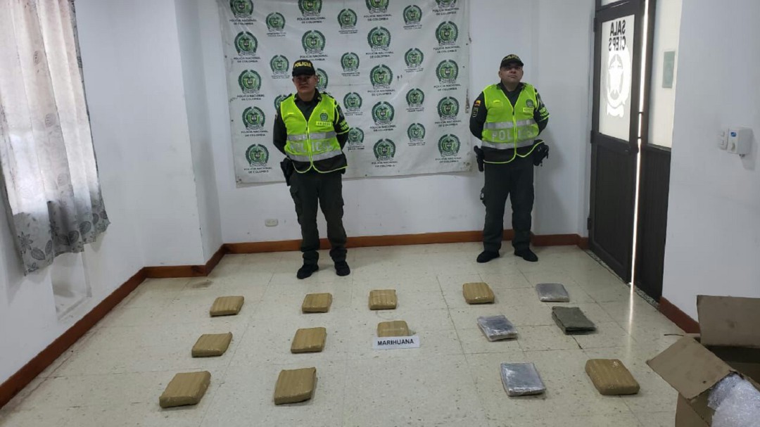 Fueron incautadas encomiendas por más de 50 kilos de marihuana