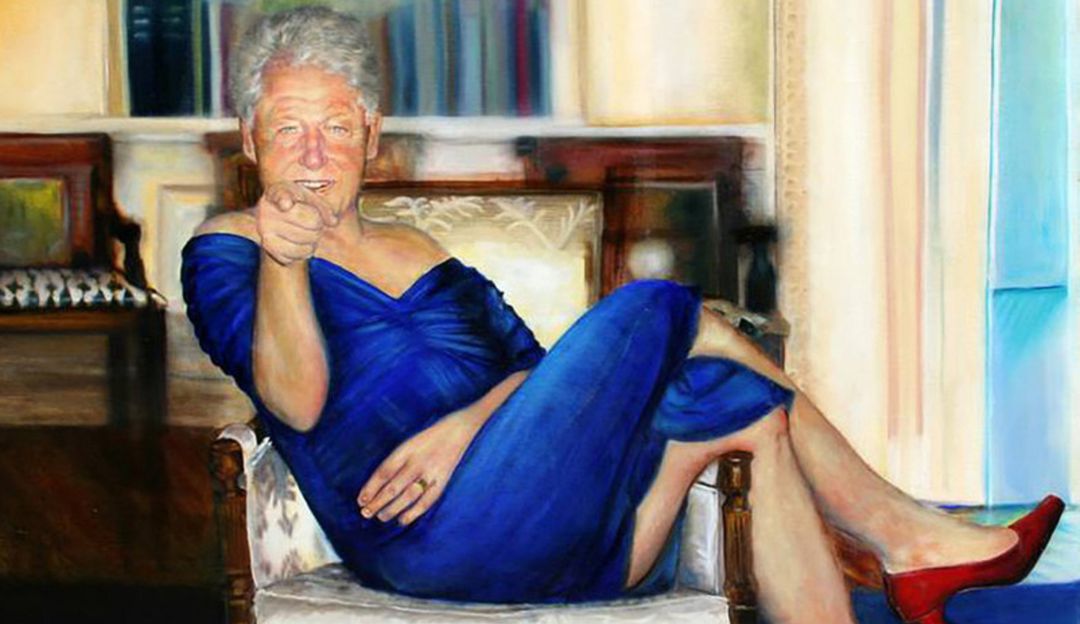 Encuentran extraña pintura de Bill Clinton en casa de Epstein en Nueva York