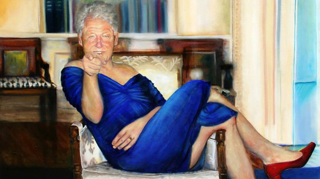 Encuentran extraña pintura de Bill Clinton en casa de Epstein en Nueva York