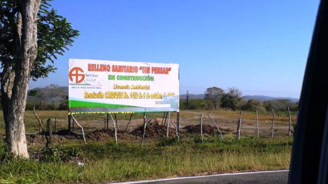 Suspenden construcción de relleno sanitario de El Carmen de Bolívar