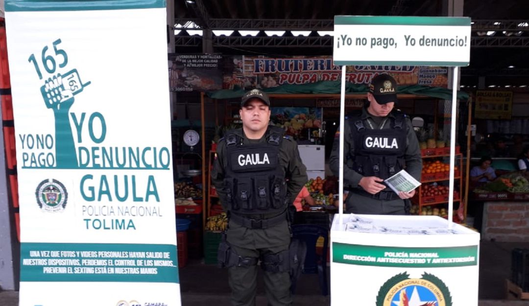 ïndice alto de extorsiones en Tolima: Gaula de la policía intensifica acciones para prevenir la extorsión