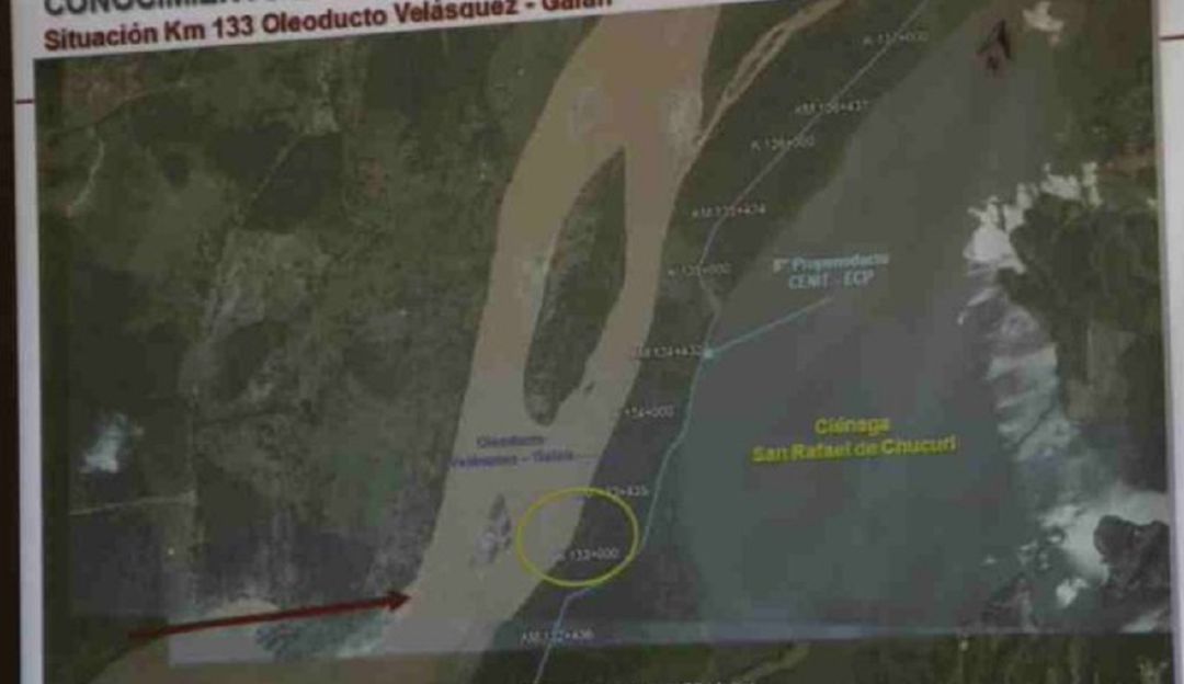 SANTANDER MAGDALENA MEDIO OLEODUCTOS PETRÓLEO: Erosión amenaza oleoducto en el Magdalena medio