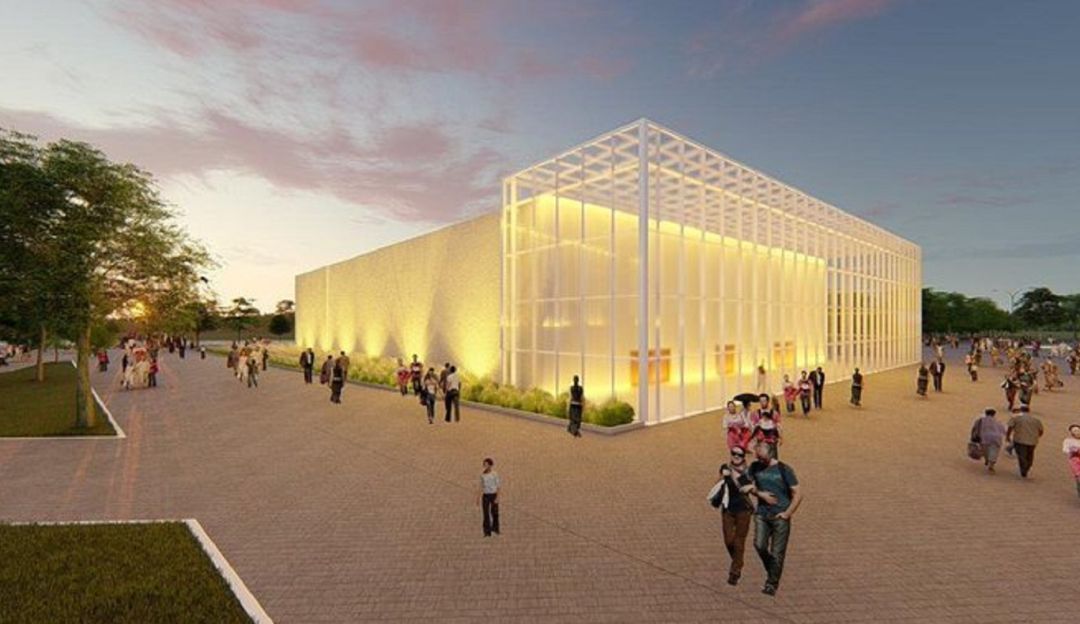 Render del Pabellón de Cristal