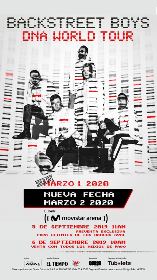 Backstreet Boys en Bogotá: Se abre nueva fecha de los Backstreet Boys Backstreet Boys en Bogotá: Se abre nueva fecha de los Backstreet Boys
