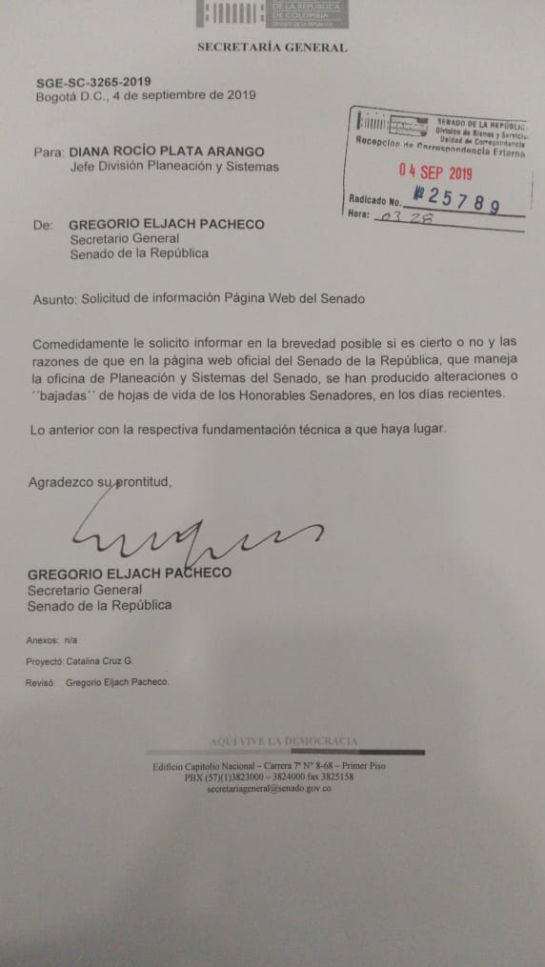 Estudios de los senadores: Secretaría del Senado pide explicaciones por errores técnicos de la página Estudios de los senadores: Secretaría del Senado pide explicaciones por errores técnicos de la página