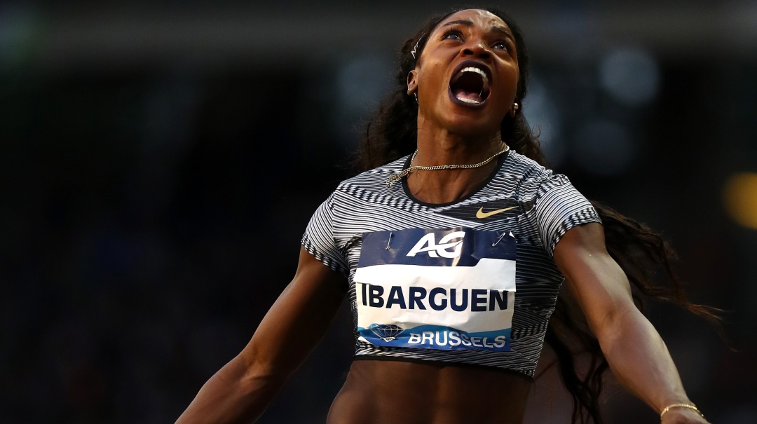Caterine Ibargüen fue 8va en la final del salto largo de la Liga Diamante