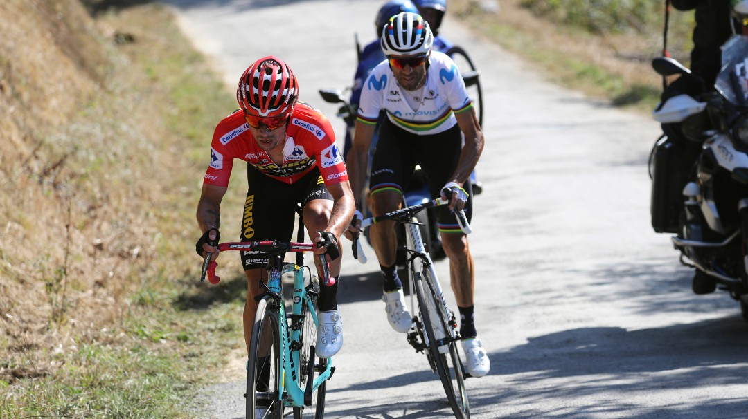 Roglic y Valverde dan muestras de sus primeras debilidades