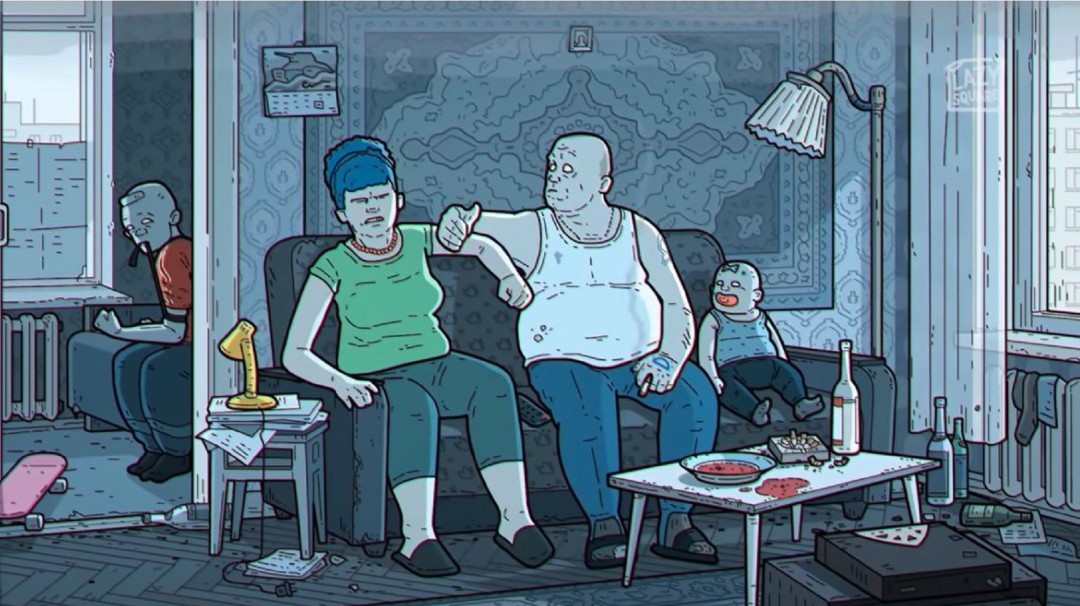 ¡Perturbador! Así serían Los Simpson rusos