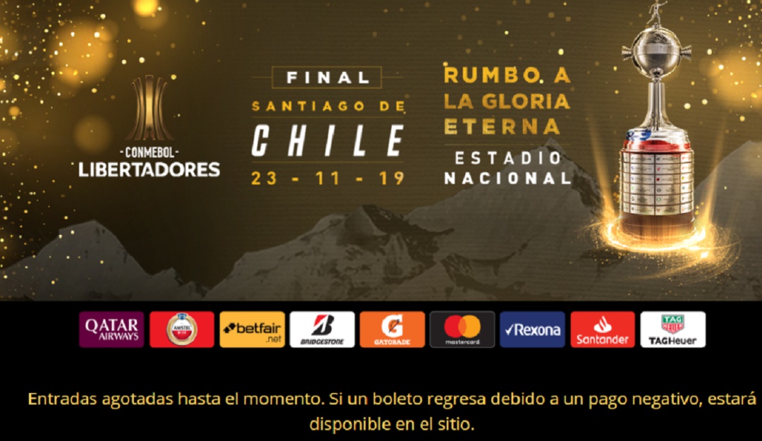 Agotadas las boletas para la final de la Copa Libertadores