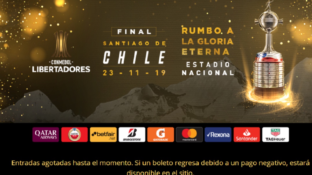 Agotadas las boletas para la final de la Copa Libertadores