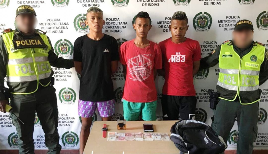 capturados en flagrancia en Turbaco Bolívar: Tres presuntos delincuentes capturados en flagrancia en Turbaco Bolívar