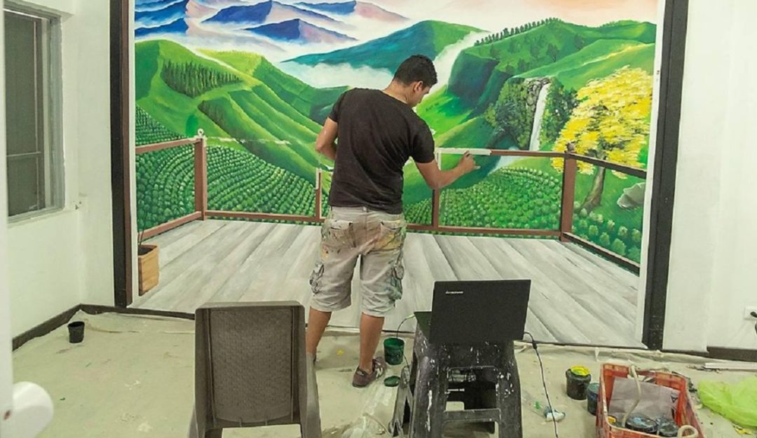 muralista caldas berlin: El caldense Felipe Chiquito estará pintando el muro de Berlín