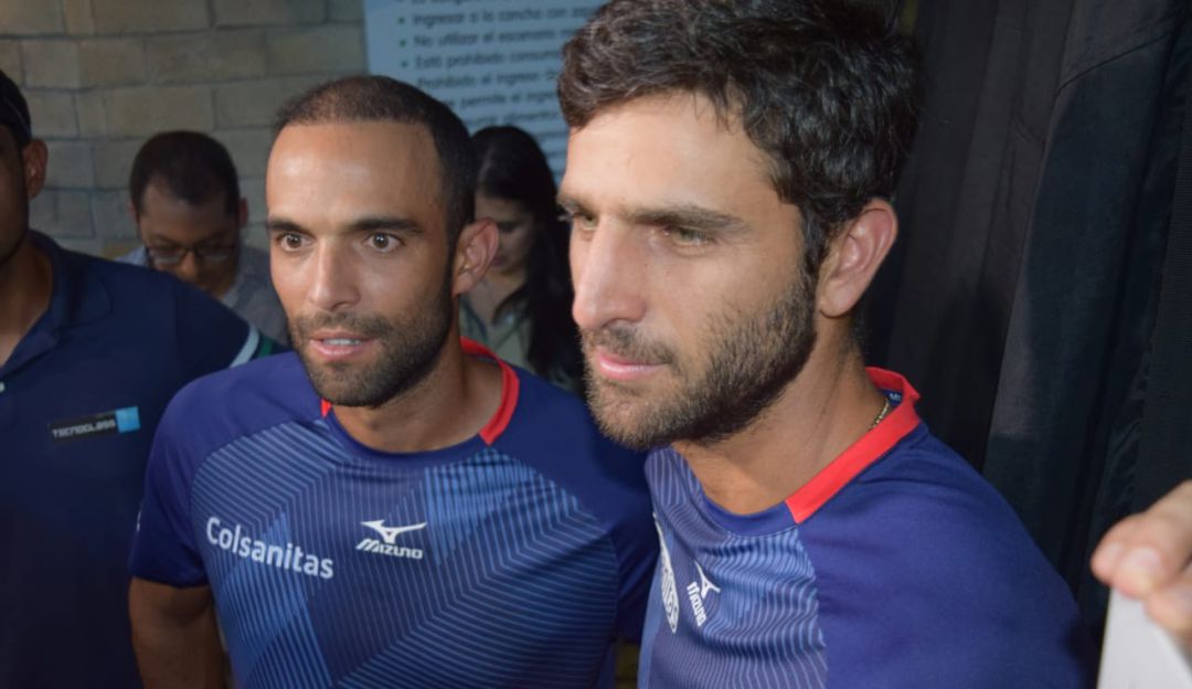 Los tenistas Juan Sebastían Cabal y Robert Farah a su llegada en Barranquilla