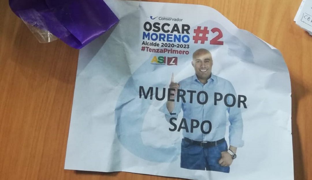 Candidatos a alcaldías amenazados: Amenazan a candidato a la alcaldía de Tenza, Boyacá