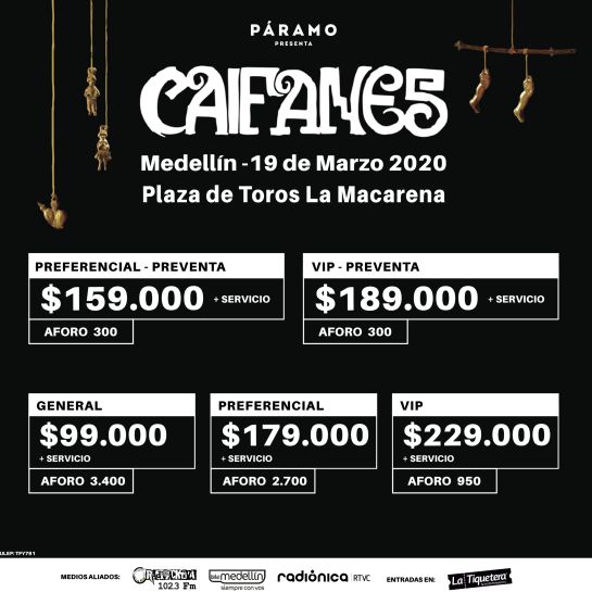 Caifanes en Colombia: Caifanes vuelve a Medellín Caifanes en Colombia: Caifanes vuelve a Medellín