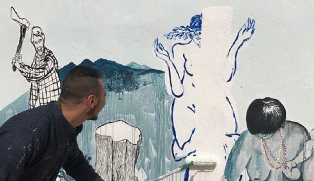 Colombo Americano murales: ¿Caso de censura? Colombo Americano habría ordenado cubrir mural artístico
