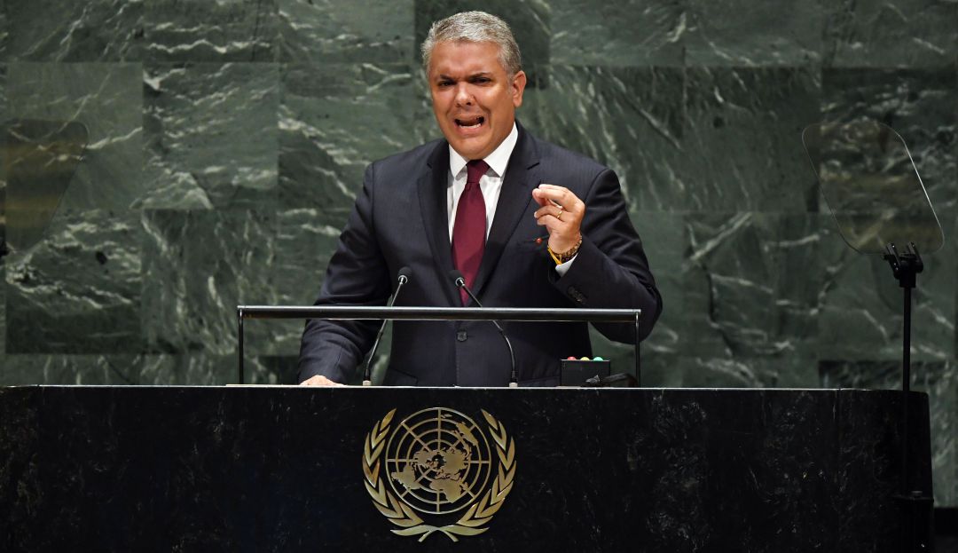 Iván Duque Dossier entregado a la ONU: Duque: "Foto cuestionada de niños con ELN en el dossier es anecdótica"