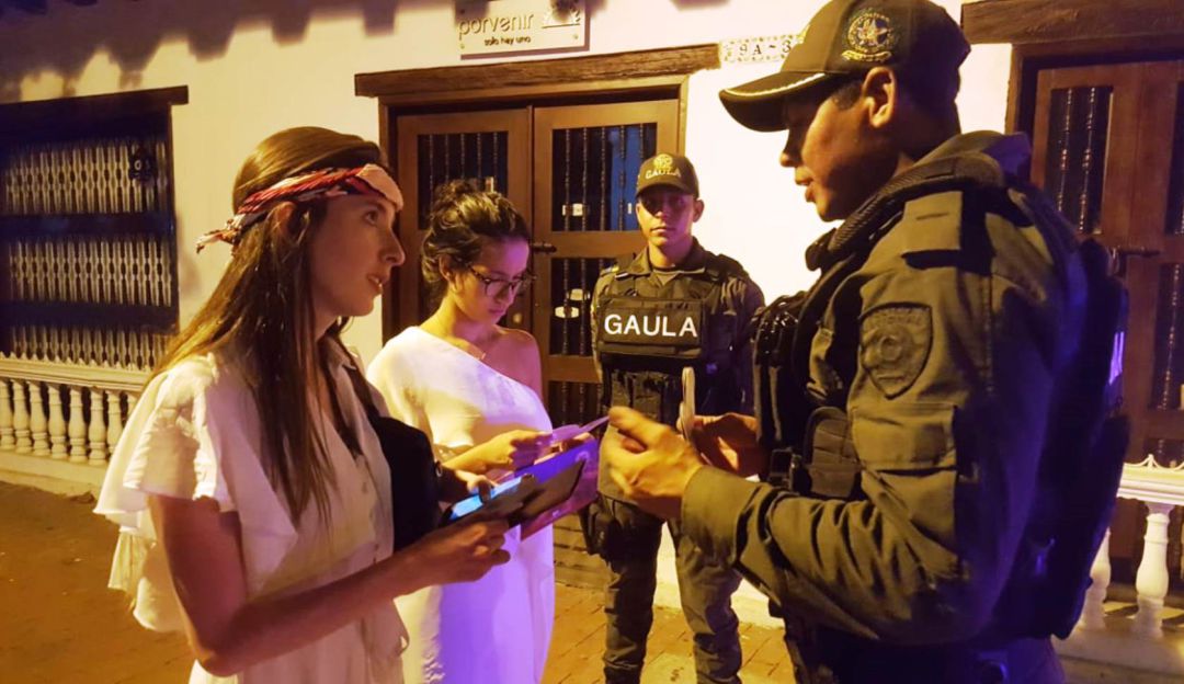 Gaula campaña extorsión Cartagena: Gaula lidera campañas contra la extorsión en Centro Histórico de Cartagena