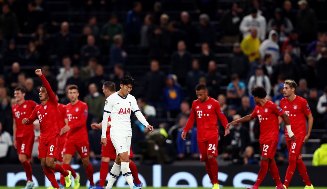 Goleada de Bayern de Múnich al Tottenham en la Champions League
