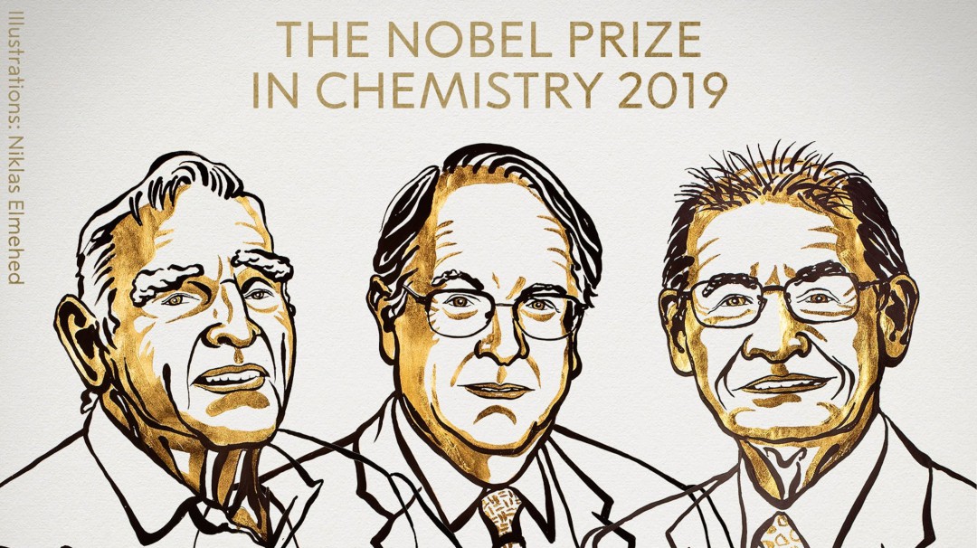 Nobel de Química para 3 desarrolladores de baterías de iones de litio