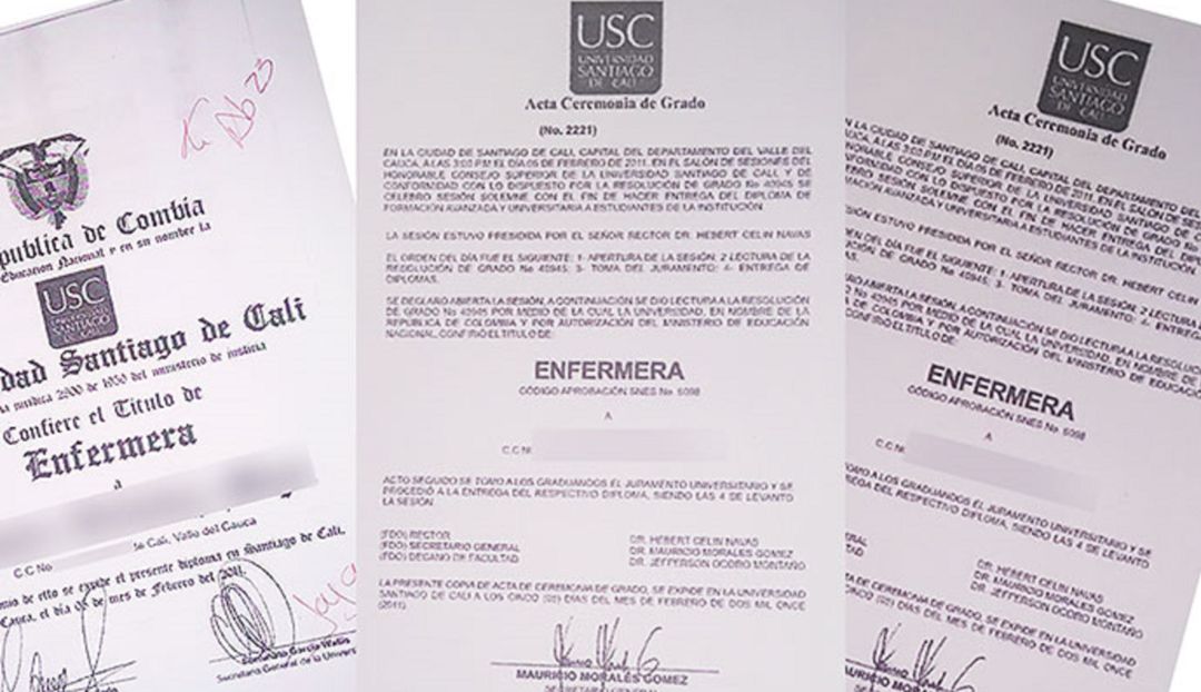 Diplomas falsos.