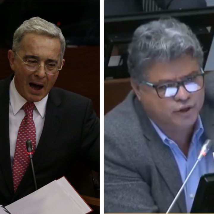 Duro 'agarrón' entre los senadores Álvaro Uribe y Wilson Arias
