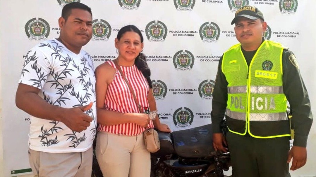 Policía recupera una motocicleta hurtada en Mompox