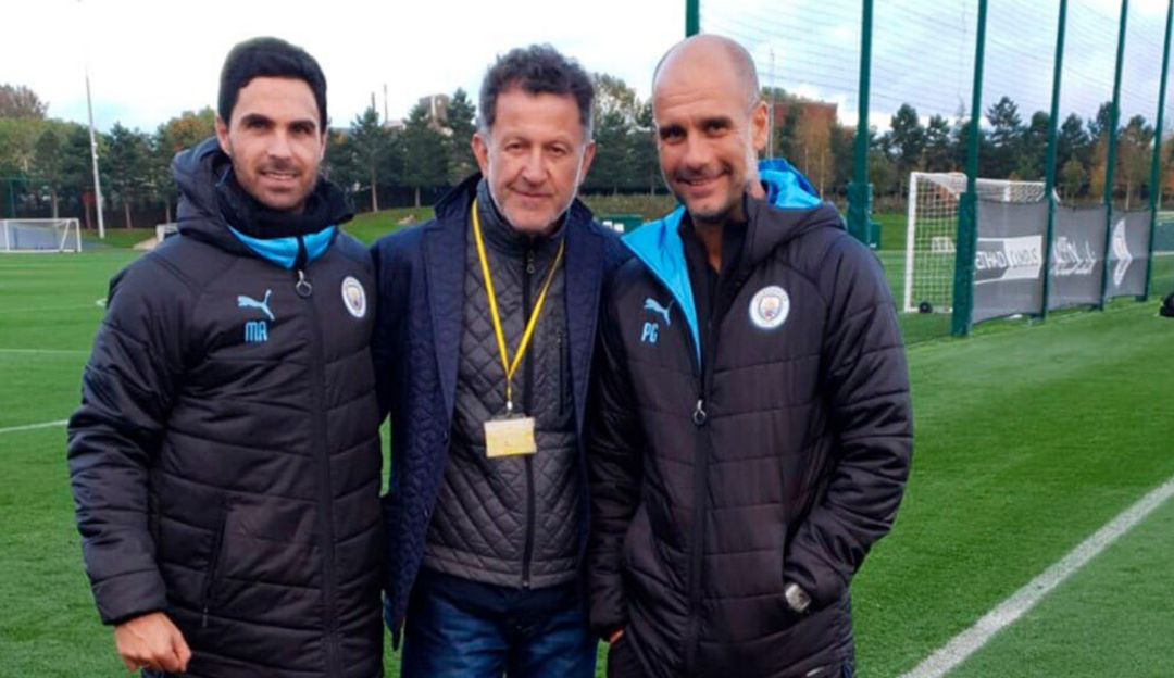 atlético nacional juan carlos osorio pep guardiola manchester city: ¡Para la libreta! Osorio compartió con Guardiola en Manchester