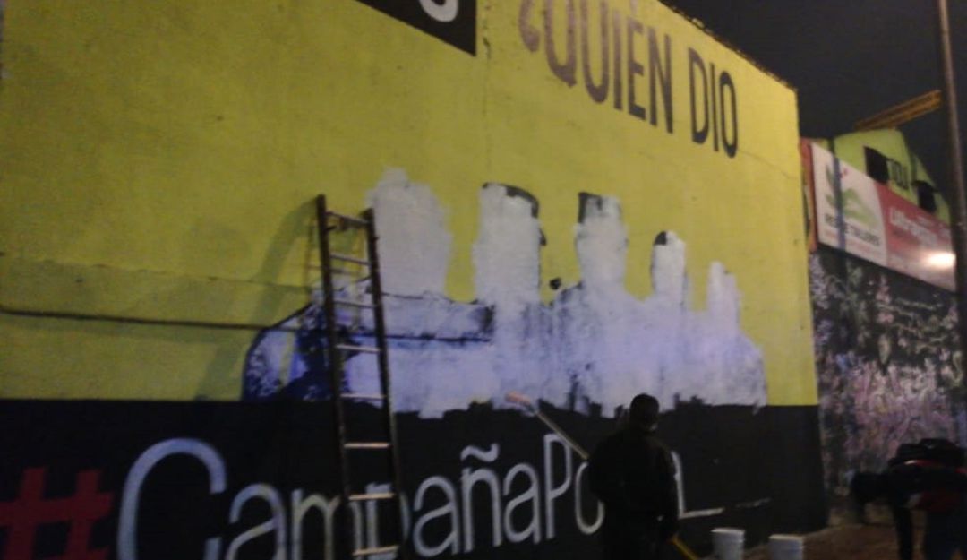 Borran mural en Bogotá sobre falsos positivos