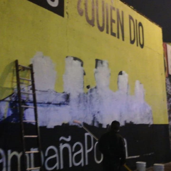 Borran mural en Bogotá sobre falsos positivos