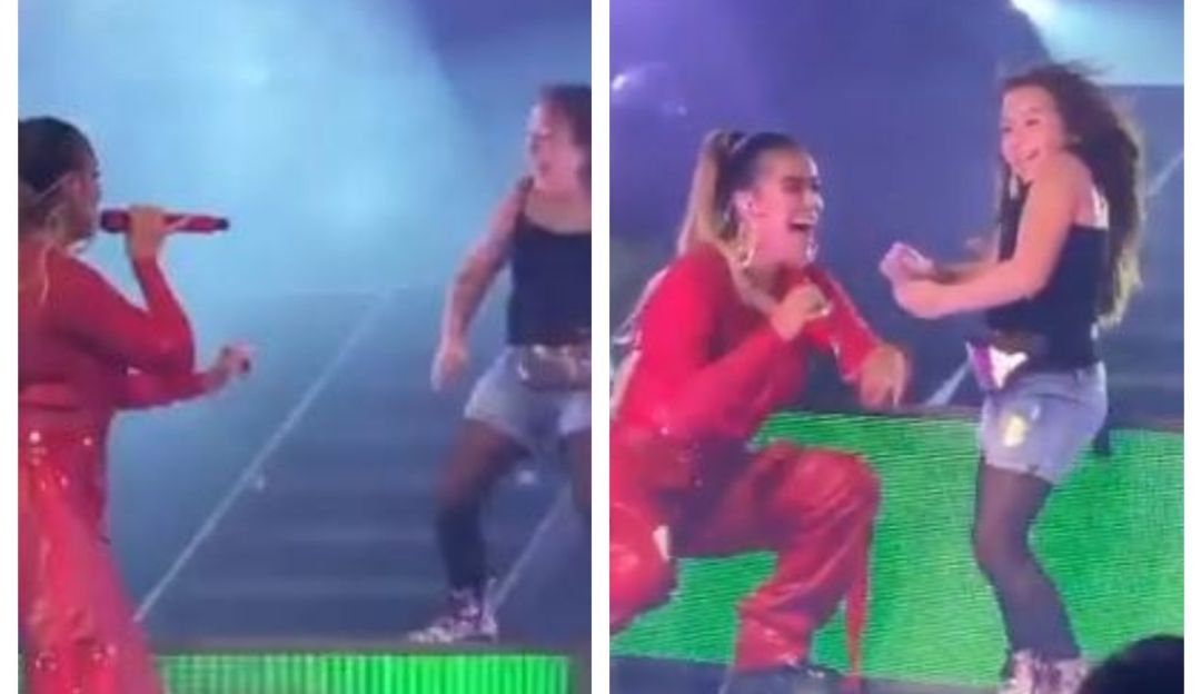 Karol G invita a bailar a una niña al escenario y la sorprendió: Niña se roba el show en pleno concierto de Karol G