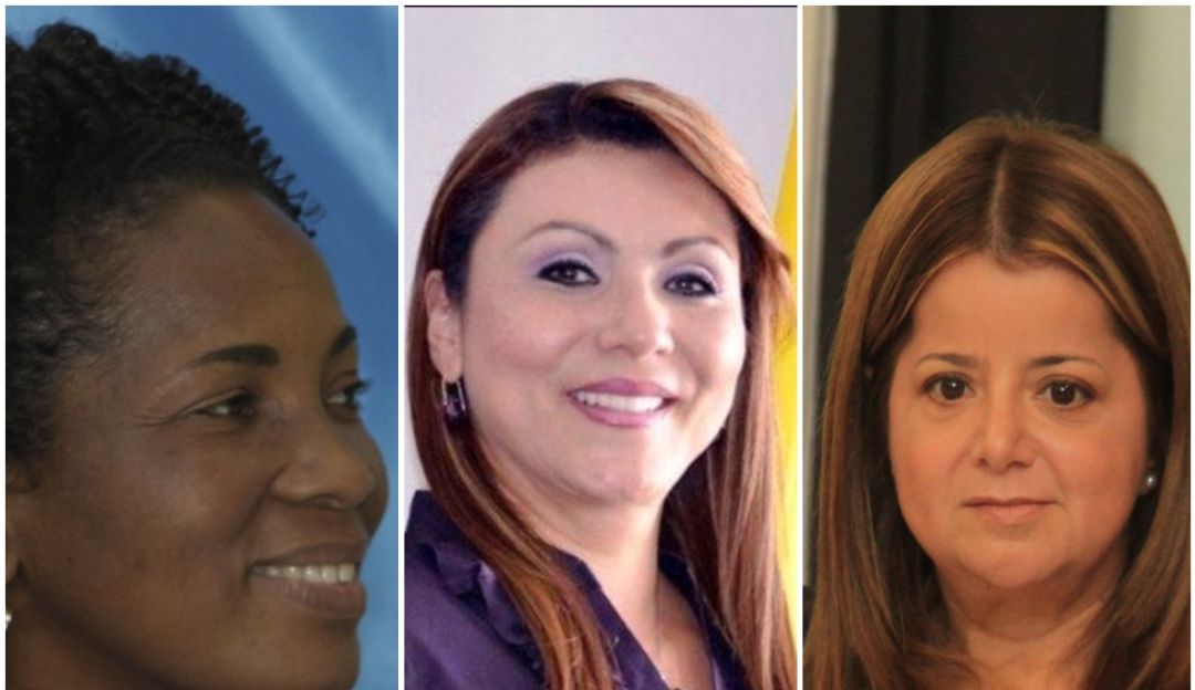 Zulia María Mena (Quibdó), Luz Piedad Valencia (Armenia) y Elsa Noguera (Barranquilla).