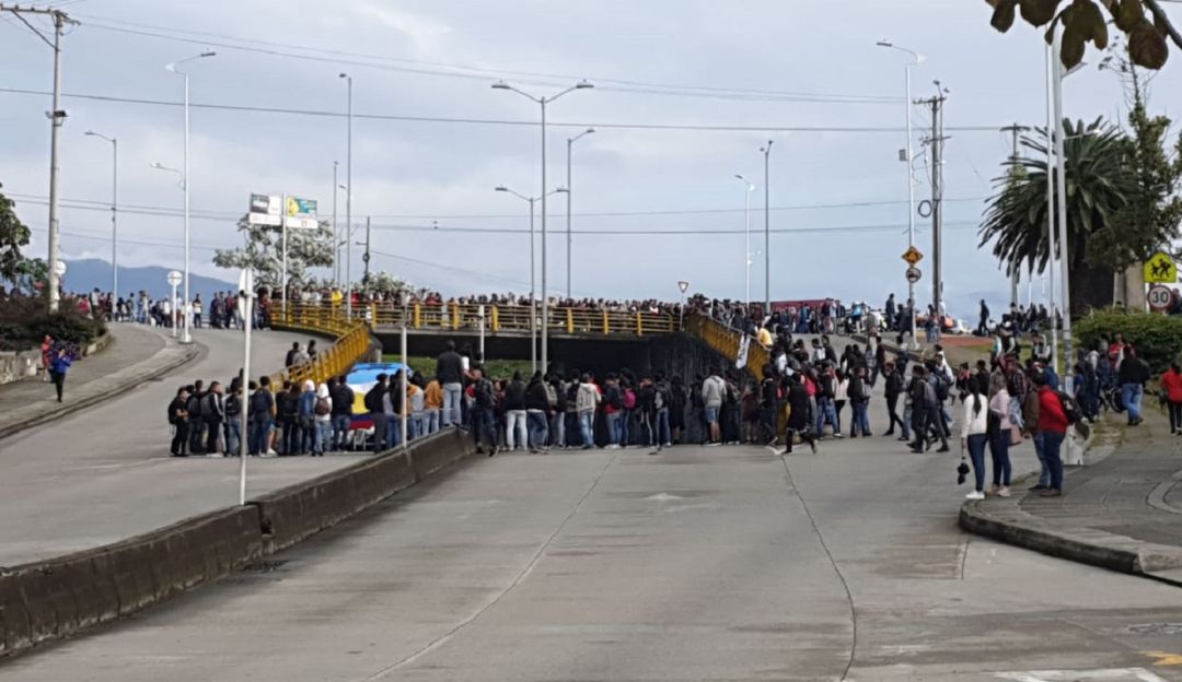 Universitarios protestaron en Manizales