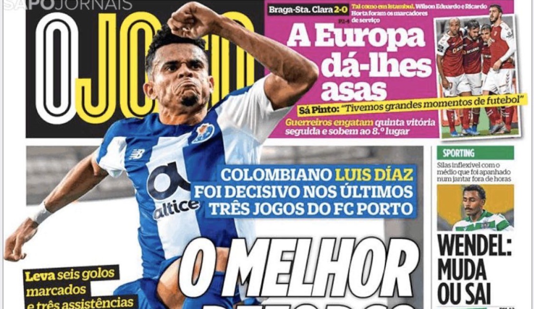 Luis Díaz refuerzo del año Portugal: Luis Díaz, catalogado "mejor refuerzo del año" en Portugal
