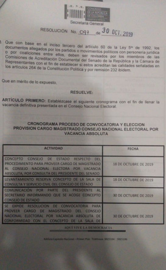 Consejo Nacional Electoral nuevo magistrado: Congreso elegirá nuevo magistrado del CNE el 13 de noviembre Consejo Nacional Electoral nuevo magistrado: Congreso elegirá nuevo magistrado del CNE el 13 de noviembre