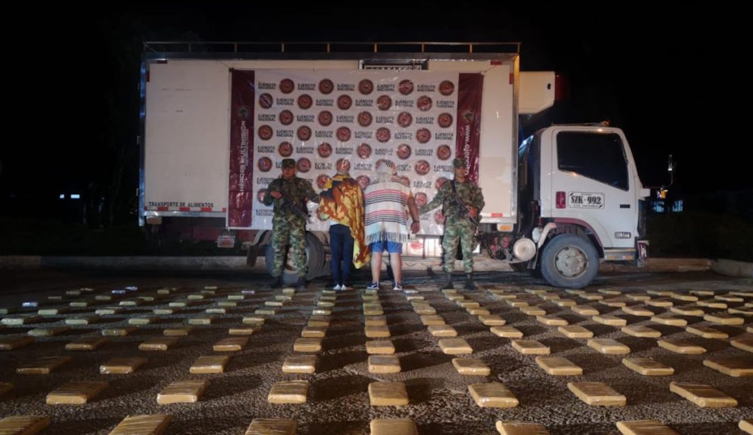 El cargamento estaba evaluado en 500 millones de pesos.
