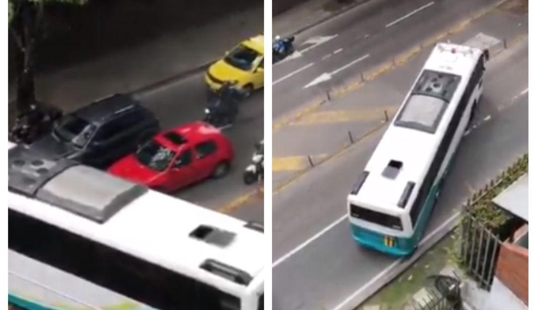 Infracción vial: Julián Román denuncia una maniobra prohibida que hizo un bus