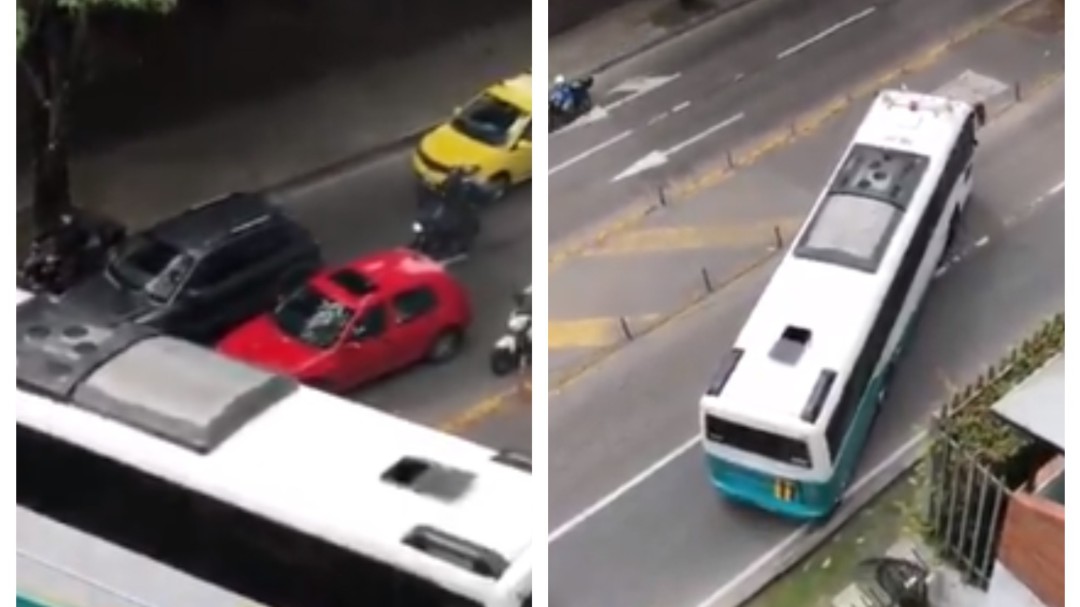 Julián Román denuncia una maniobra prohibida que hizo un bus