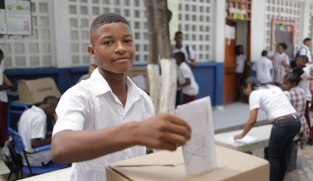 Voto estudiantil Cartagena: Niños participaron activamente de Voto Estudiantil en Cartagena