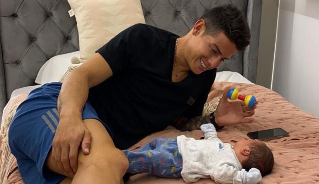 James Rodríguez instagram foto con su hijo Samuel Real Madrid: Felicidad total: James Rodríguez sonríe junto a su hijo Samuel