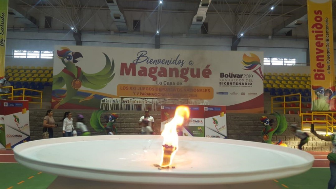 Magangué recibió el fuego los Juegos Nacionales Bolívar 2019
