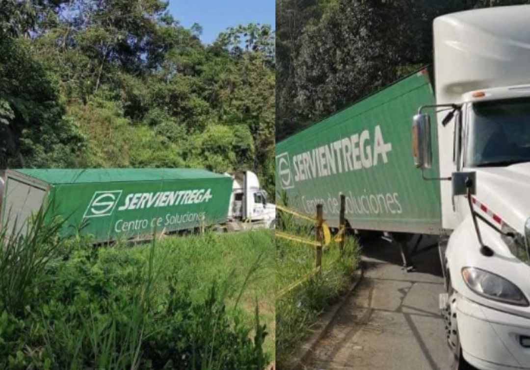 Transporte de carga de Medellín a Bogotá debe tomar vía Manizales