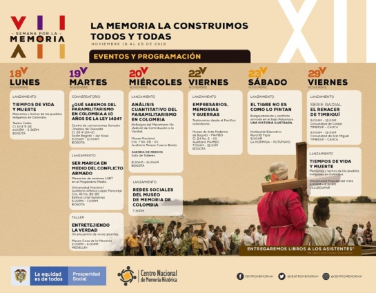 Centro Nacional de Memoria Histórica Colombia: Semana por la memoria en Colombia Centro Nacional de Memoria Histórica Colombia: Semana por la memoria en Colombia