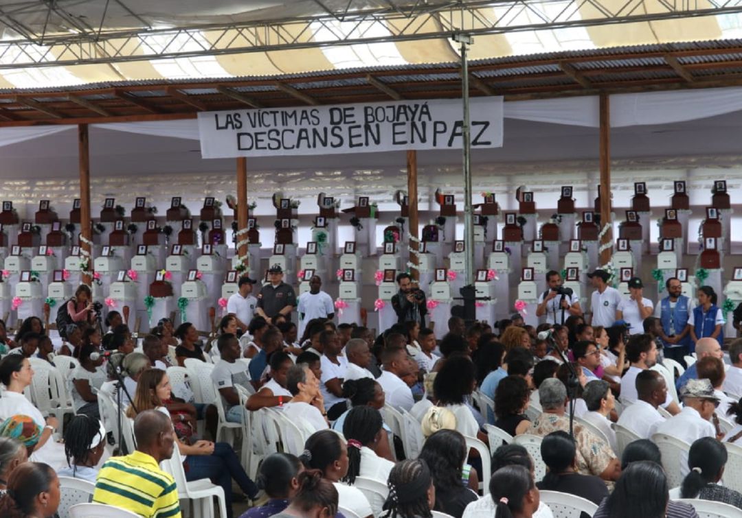 Homenaje final a las víctimas de Bojayá